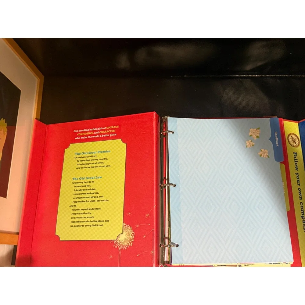 Girl Scouts Brownie and Cadette The Girl's Guide to Girl Scouting Binder Lot
